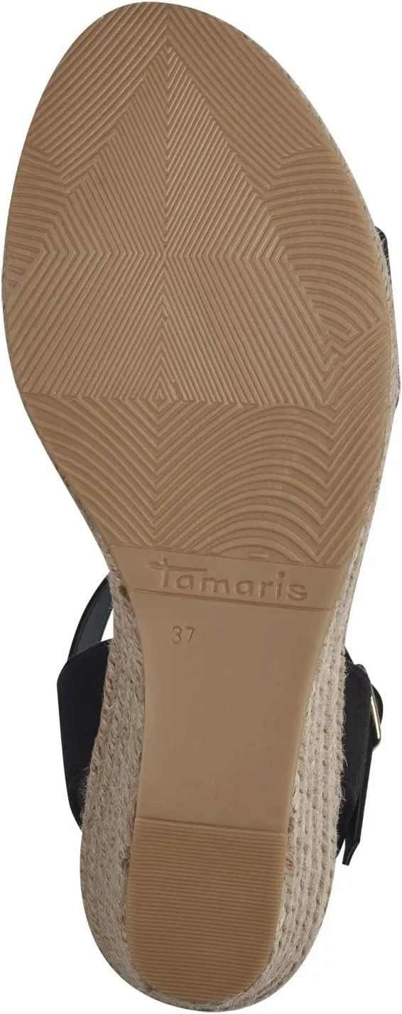 Tamaris Women's Ankle-Strap Wedge Sandal, 9 US