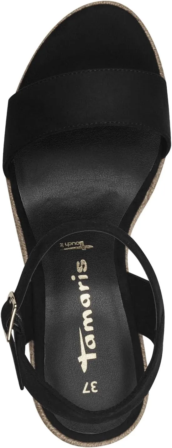 Tamaris Women's Ankle-Strap Wedge Sandal, 9 US