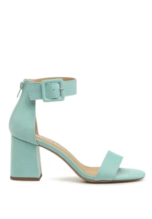 terang mint single strap block heel sandals