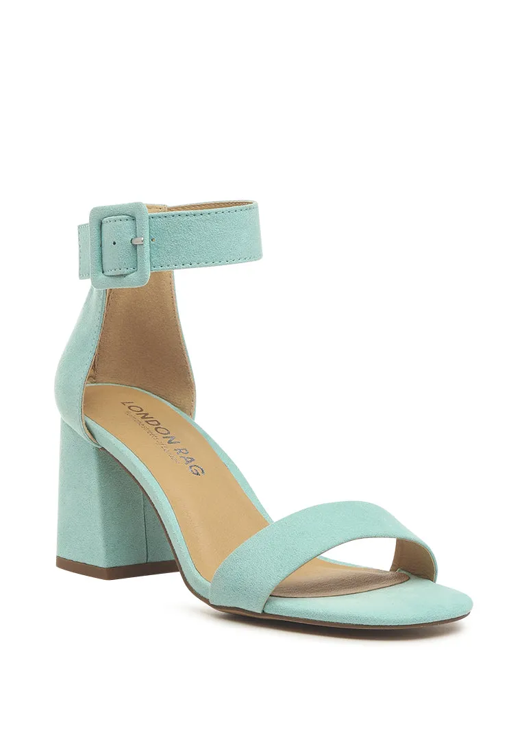 terang mint single strap block heel sandals