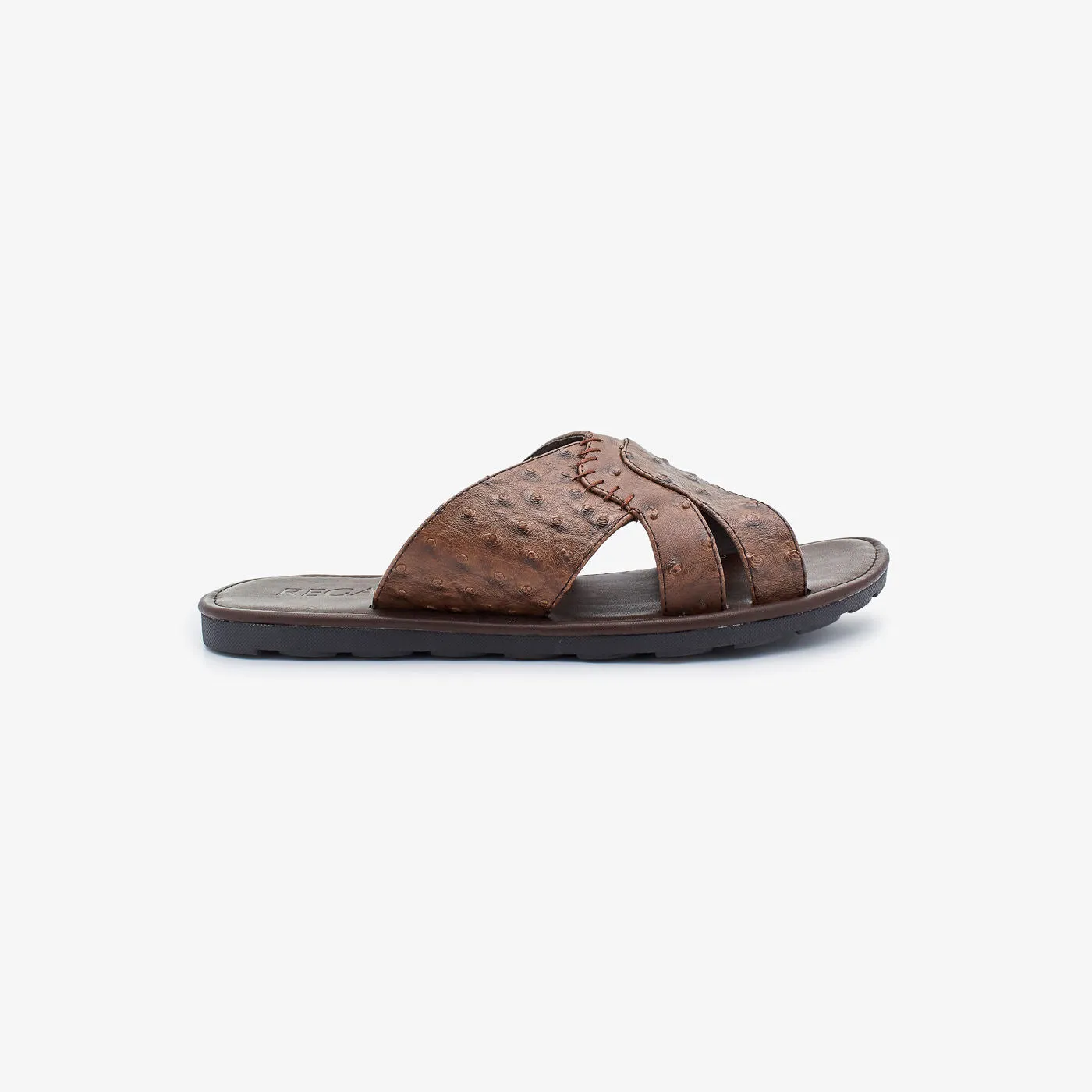 Textured Cross Strap Mens Chappals