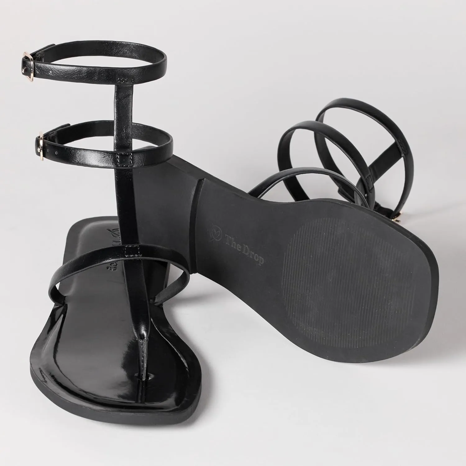 The Drop Women's Casper Gladiator Thong Ankle Sandal Strap