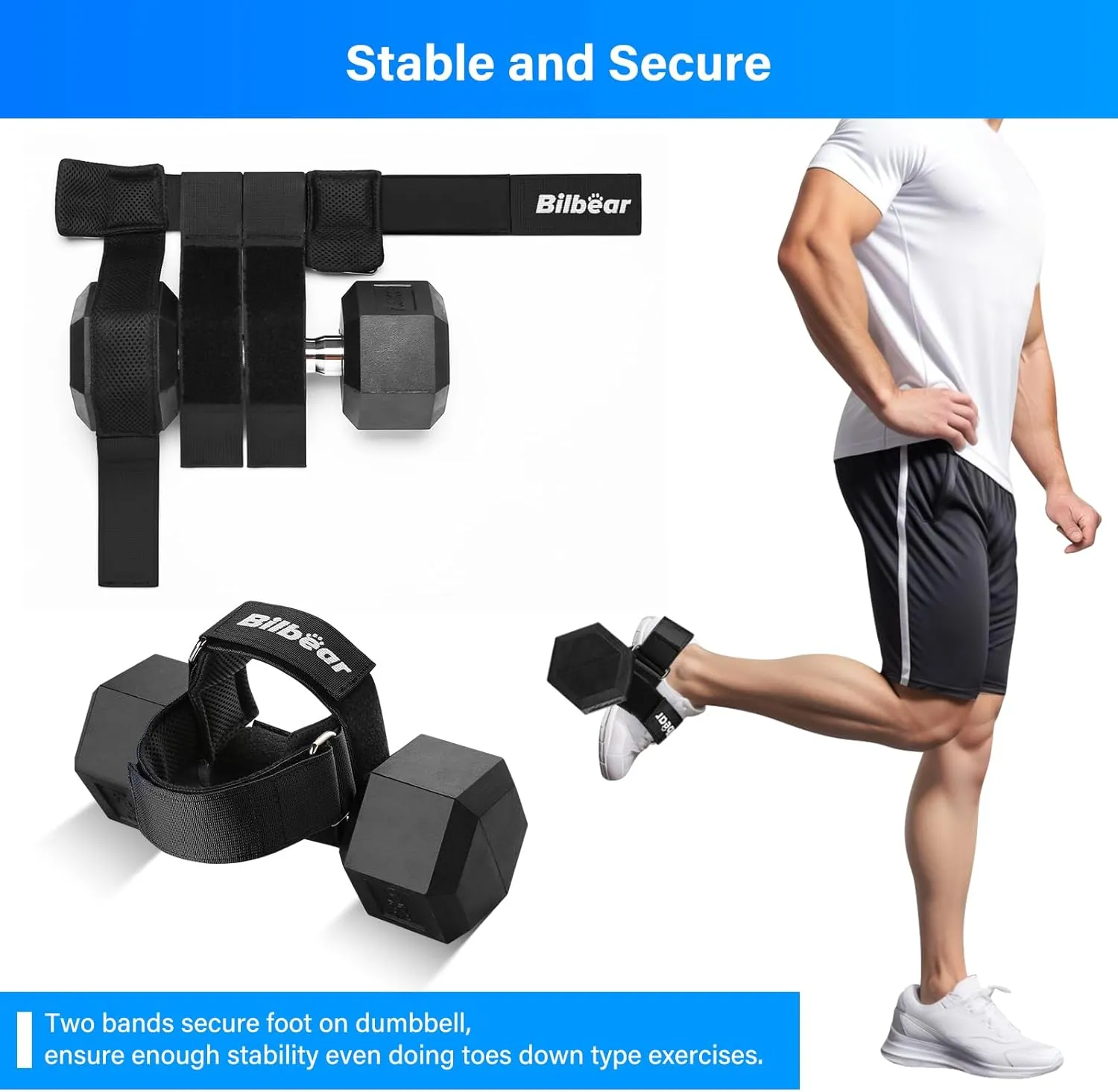Tibialis Trainer Strap for Shin Splint Relief Exercises,Adjustable Dumbbell Foot Attachment for Hip Flexor Raises,Dumbbell Ankle Strap Relieve Leg Pain Increase Range of Motion