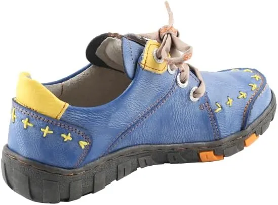 TMA EYES Women's Flat Shoes Lace-Up Fashion Leather Shoes