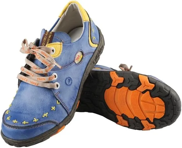 TMA EYES Women's Flat Shoes Lace-Up Fashion Leather Shoes