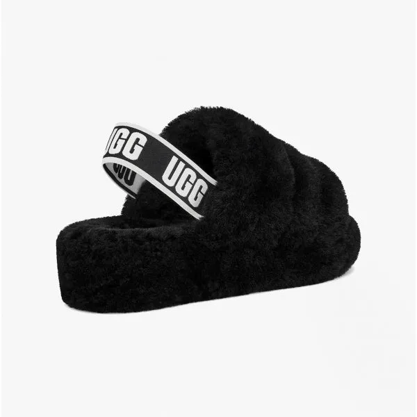 UGG FLUFF YEAH SLIDE Womens Slide Slippers Black