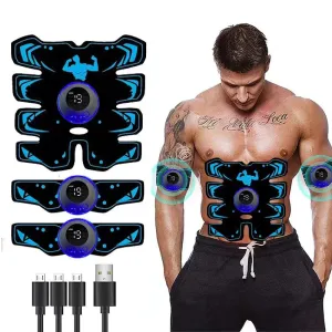 USB Rechargeable EMS Muscle Stimulator 3-in-1 Trainer