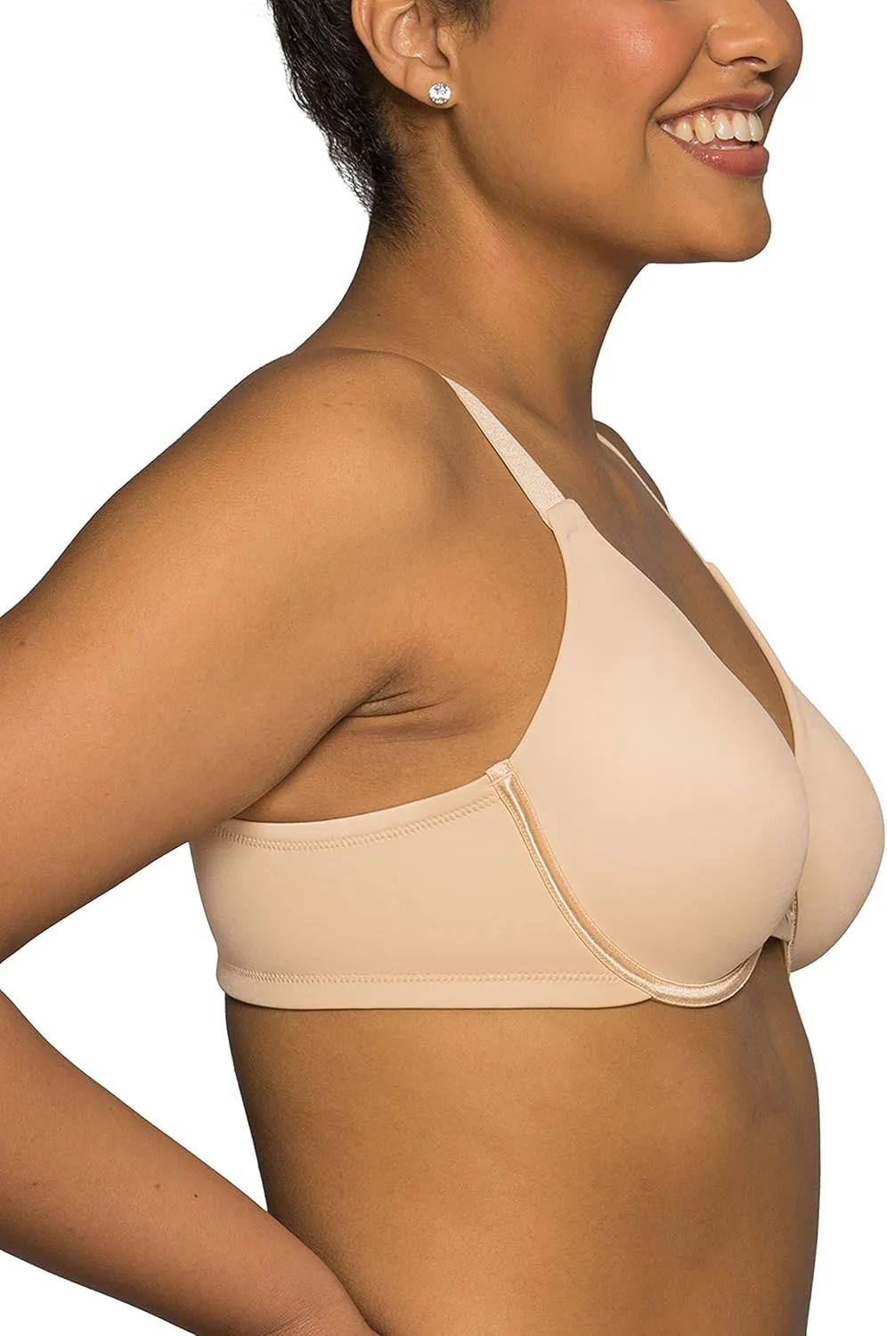 Vanity Fair Women's Beauty Back Smoothing Minimizer Bra, Minimizes Bust Line up to 1.5", Non Padded Cups up to H