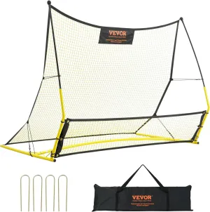 VEVOR Soccer Trainer，Portable Soccer Rebounder Net, Iron Soccer Practice Equipment, Sports Football Rebounder Wall with Portable Bag, Perfect for Team Solo Training, Passing, Volley