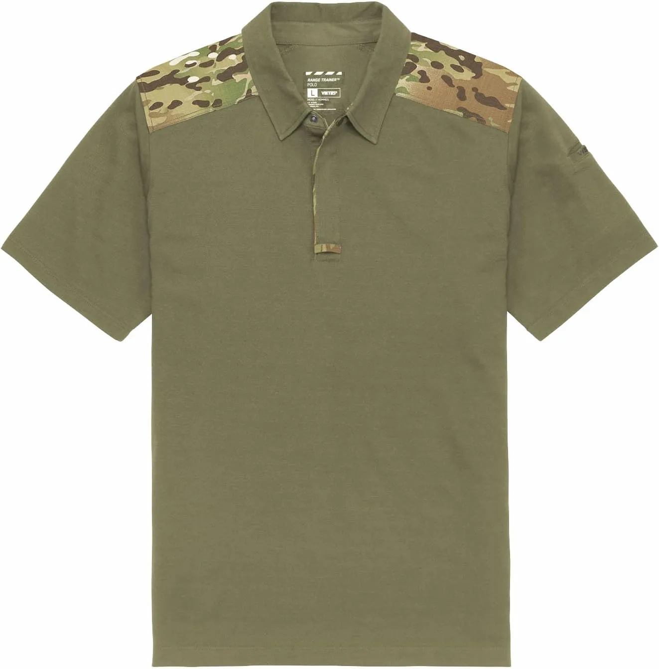 VIKTOS Men's Range Trainer Coolmax Durable Lightweight Breathable Snap Collar Short Sleeve Hunting Shooting Stretch Polo Top