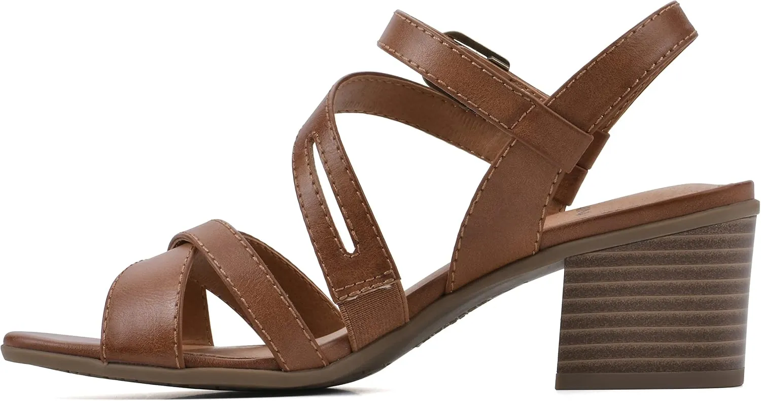 WHITE MOUNTAIN Women's Let Go Block Heel Sandal