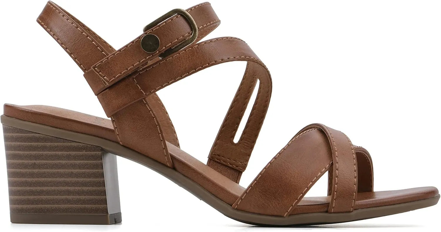WHITE MOUNTAIN Women's Let Go Block Heel Sandal