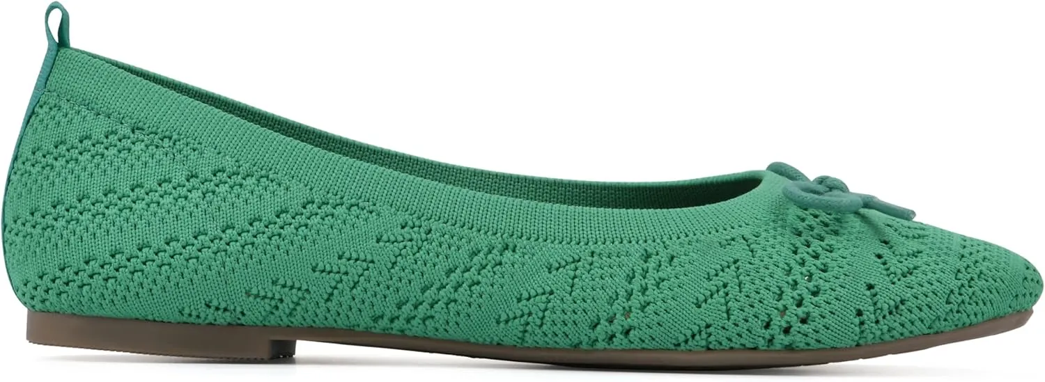 WHITE MOUNTAIN Women's Sashay Woven Knit Ballet Flat