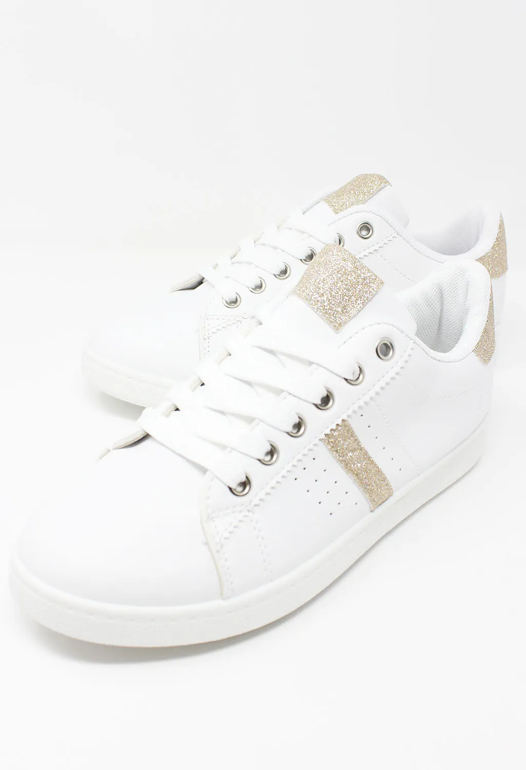 White with Gold Detail Trainer