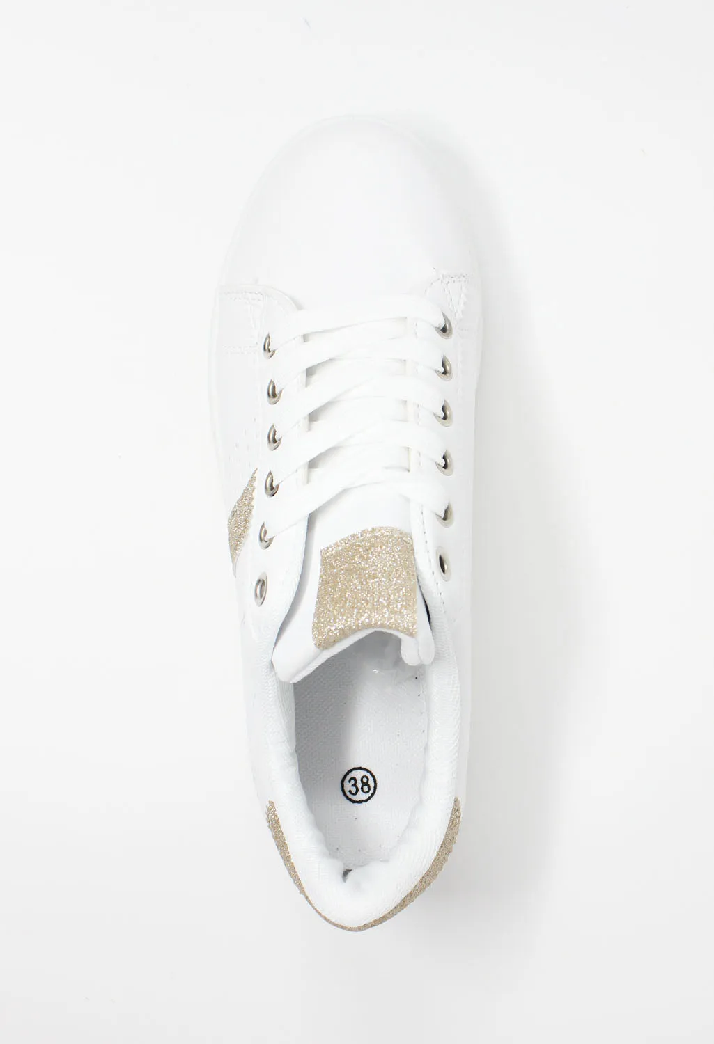 White with Gold Detail Trainer