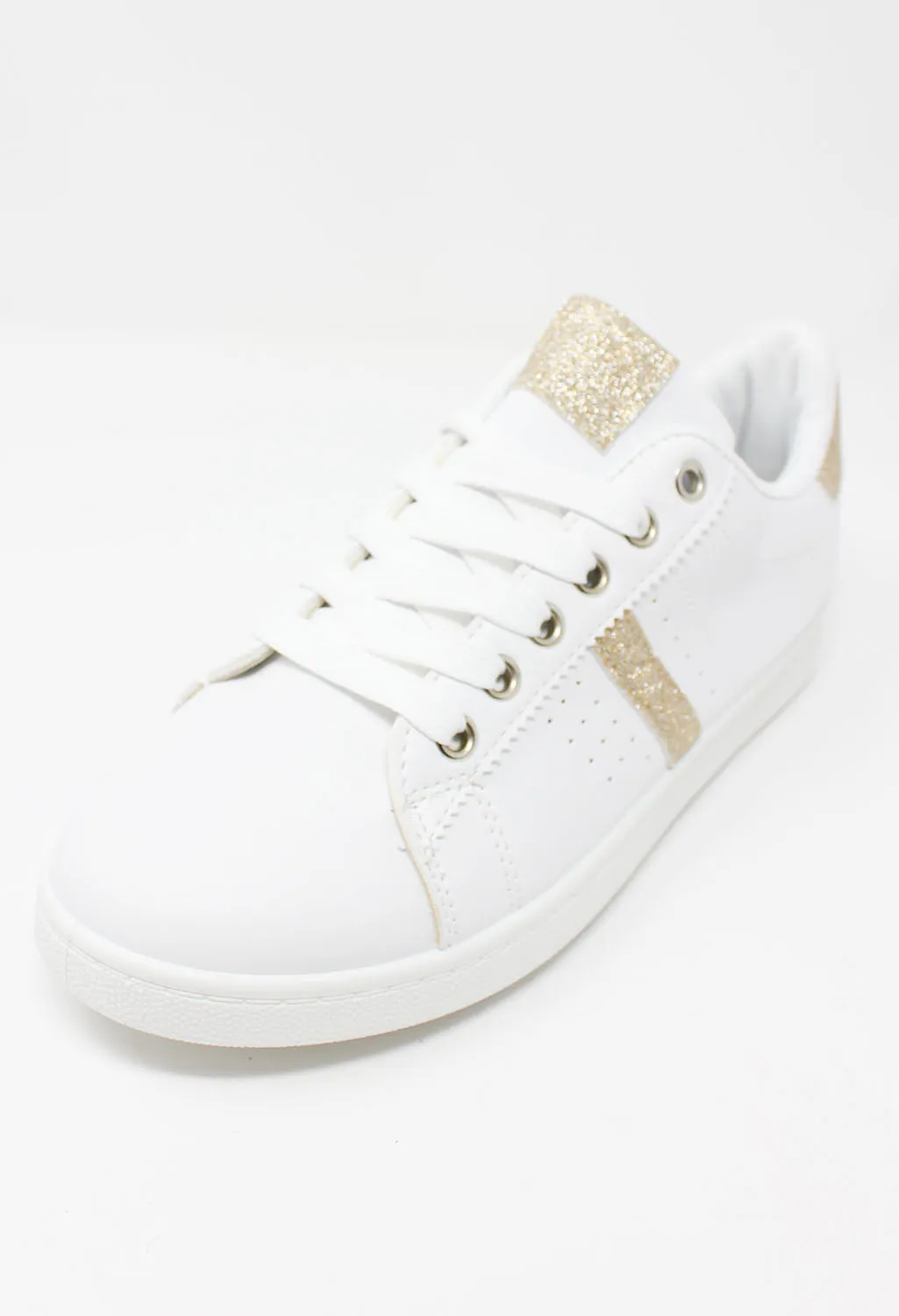 White with Gold Detail Trainer