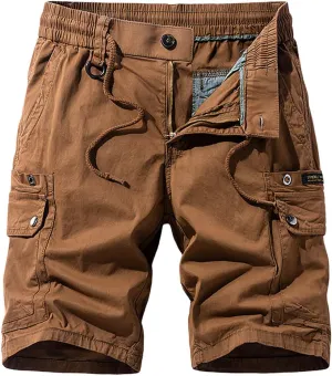Wide Leg Shorts for Men Basic Plaid with Pockets Zipper Country Flattering Cargo Shorts for Men Hemming Countryside