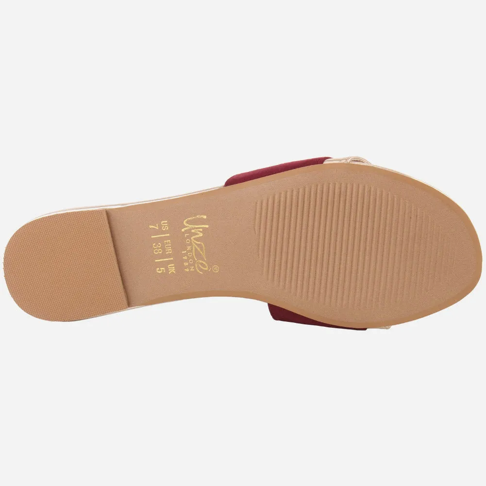 Women "MORAN" Glitter Mat Finish Slip On Slippers