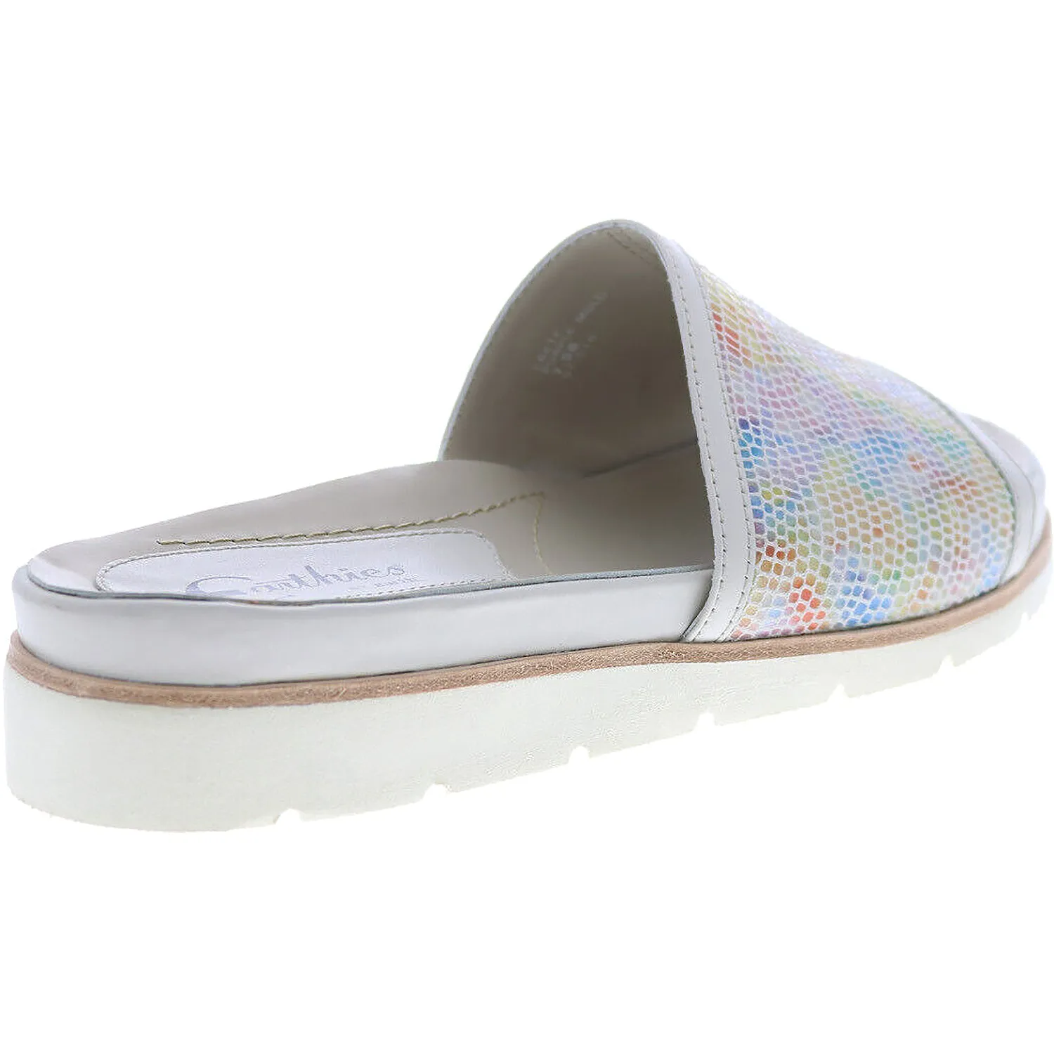 Women's Earthies Crete Off White Metallic Printed Leather