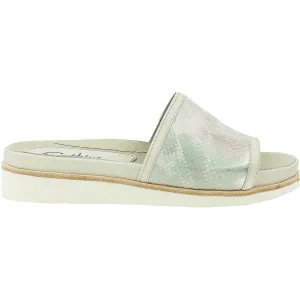 Women's Earthies Crete Off White Metallic Printed Leather