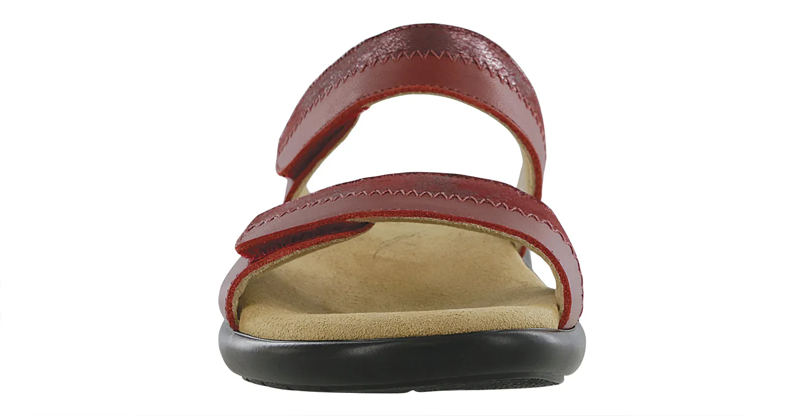 Women's Nudu Slide Leather Sandal in Ruby / Cabernet