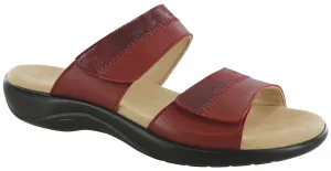 Women's Nudu Slide Leather Sandal in Ruby / Cabernet