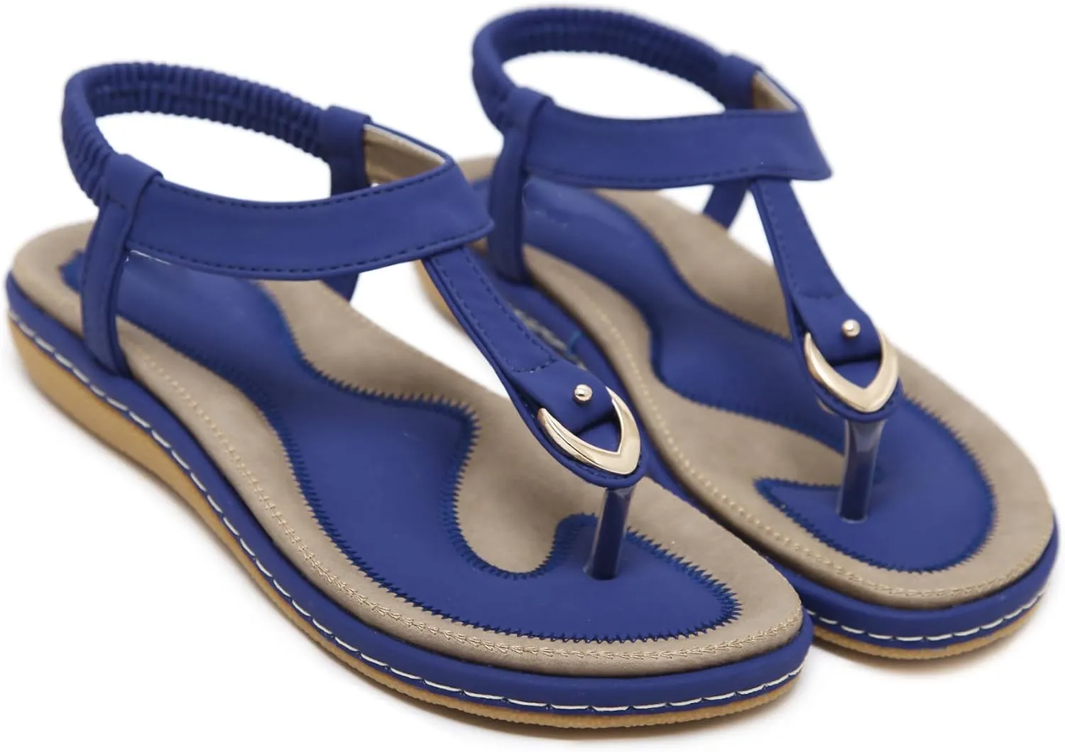 Women's Sandals Bohemia Summer Vintage Beach Flats Beaded Ankle Strappy Sandal Athletic Hiking Sandals Outdoor Walking Sandals