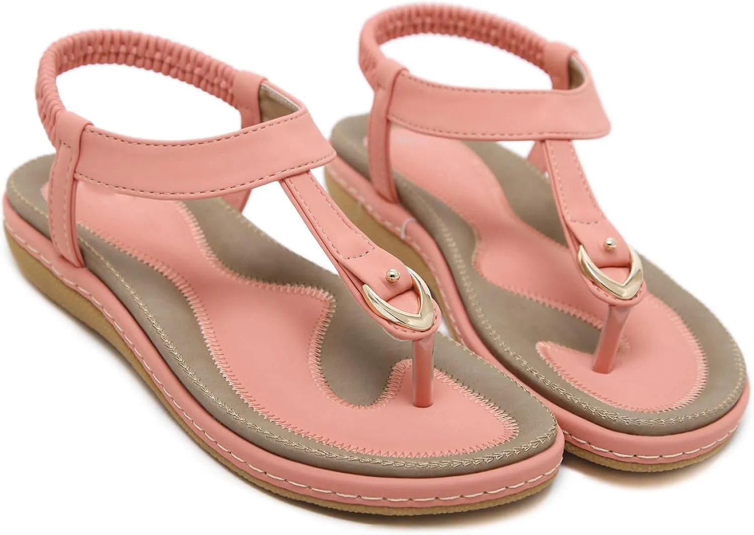 Women's Sandals Bohemia Summer Vintage Beach Flats Beaded Ankle Strappy Sandal Athletic Hiking Sandals Outdoor Walking Sandals