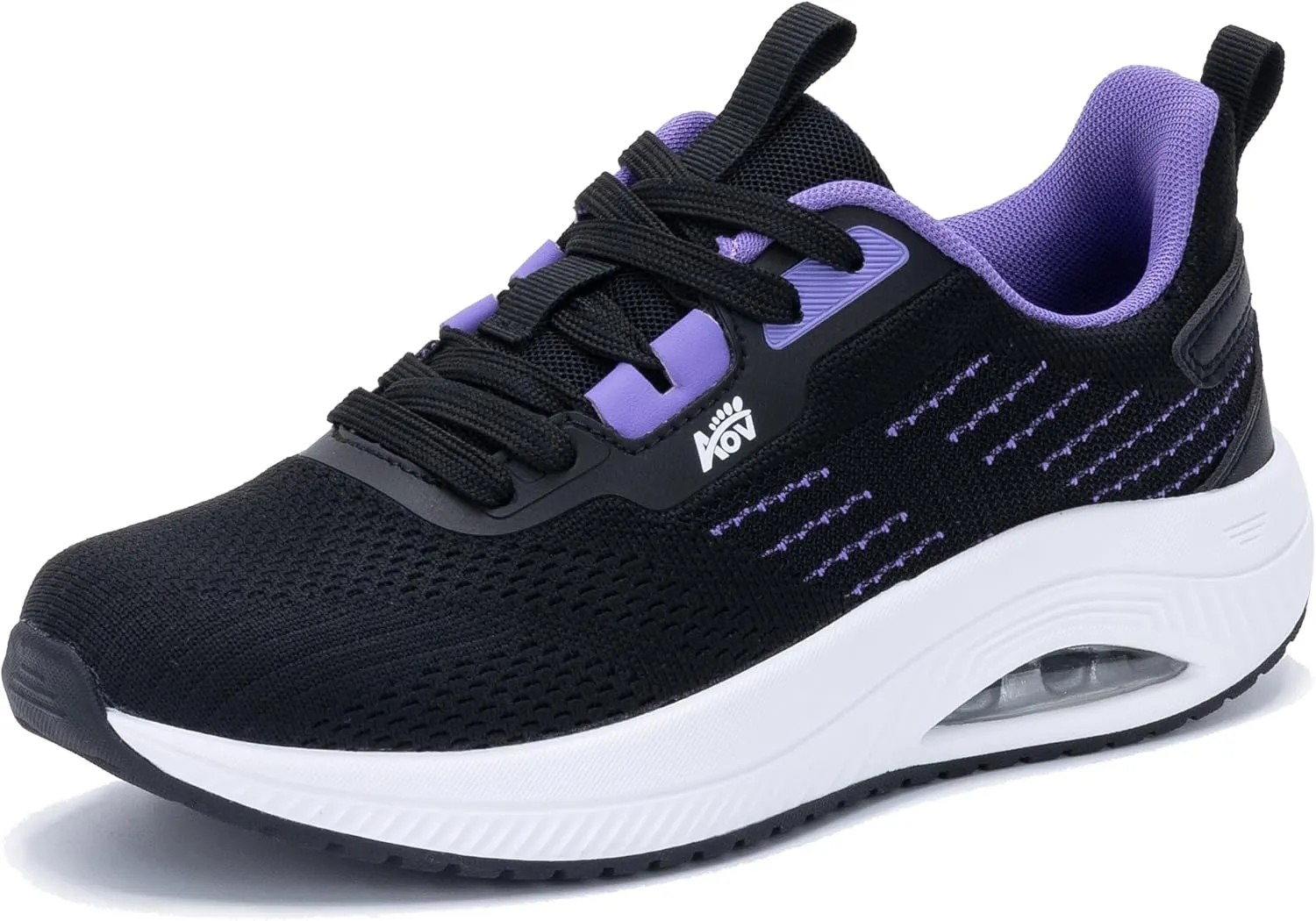 Women's Walking Shoes with Arch Support Orthotic Sneakers for Plantar Fasciitis Heel and Foot Pain Relief Tennis PurpleBlack Size 9