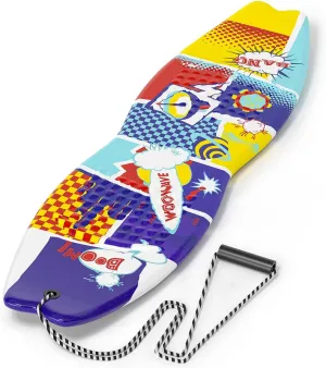 WOOWAVE Premium Foam Snowboard Snow Sleds for Kids 42 inch Foam Sleds for Snow with Slick Bottom and Tow Rope
