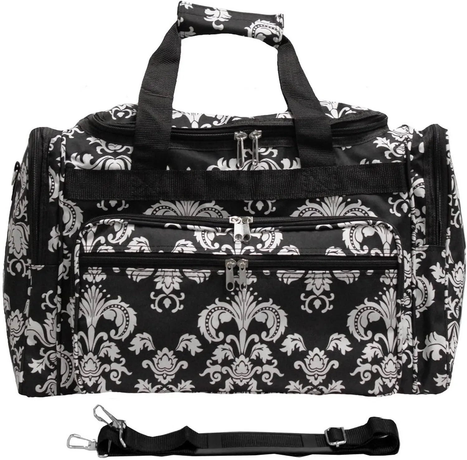 World Traveler Damask 22-inch Carry-on Duffle Bag with Adjustable Shoulder Strap