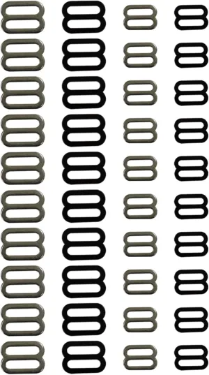 WYZworks – 1" & 3/4" Tri-Glide Slide Buckle Belt Adjusters 20,40,60,80 Pieces