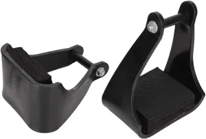 Yosoo English Stirrups, Stirrups for Saddle POM Plastic Horse Riding Stirrups Horse Riding Safety Saddle Trail Black Cushioned Foam Foot Pad Horse Stirrups for Equestrian Enthusiasts