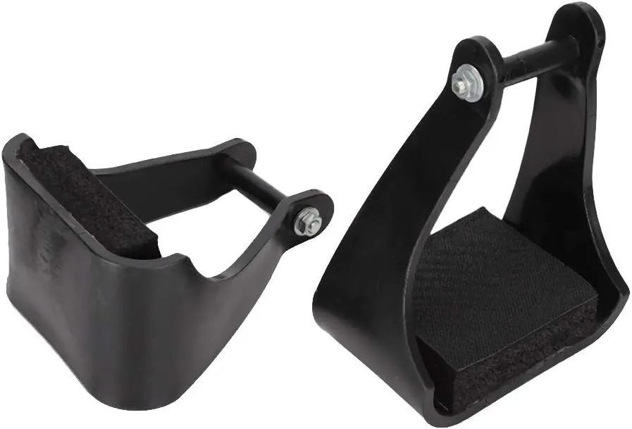 Yosoo English Stirrups, Stirrups for Saddle POM Plastic Horse Riding Stirrups Horse Riding Safety Saddle Trail Black Cushioned Foam Foot Pad Horse Stirrups for Equestrian Enthusiasts