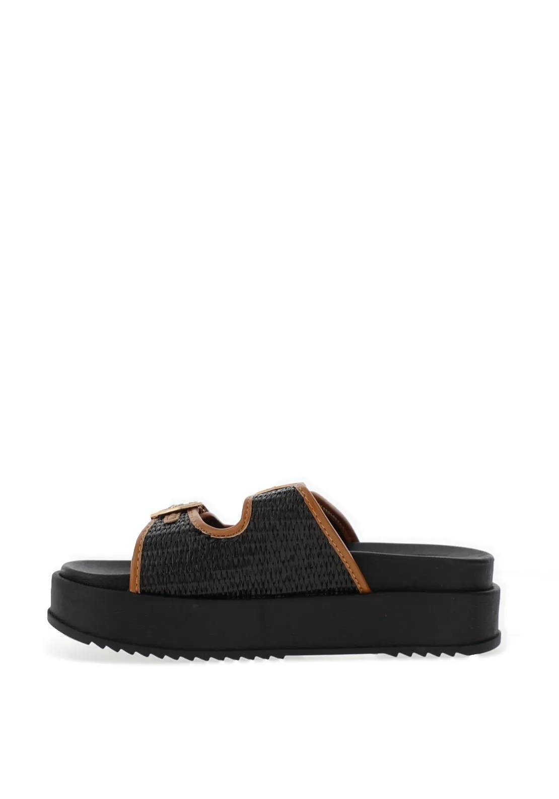 Zen Collection Woven Mule Sandals, Black